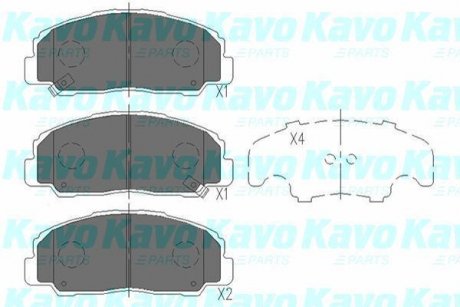 Передні тормозні (гальмівні) колодки kavo parts KBP-1505