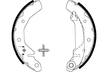Колодки ручного (стоячого) тормоза kavo parts KBS-1407
