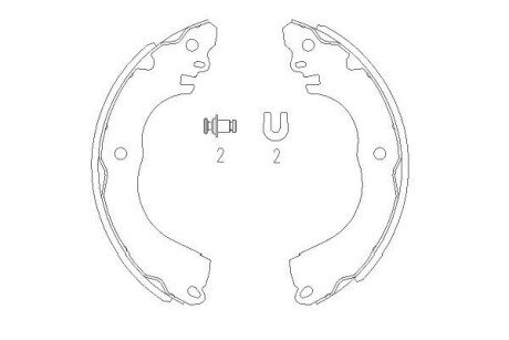 Колодки ручного (стоячого) гальма kavo parts KBS-7416