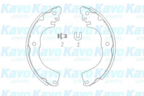 Колодки ручного (стоячого) тормоза kavo parts KBS-7416