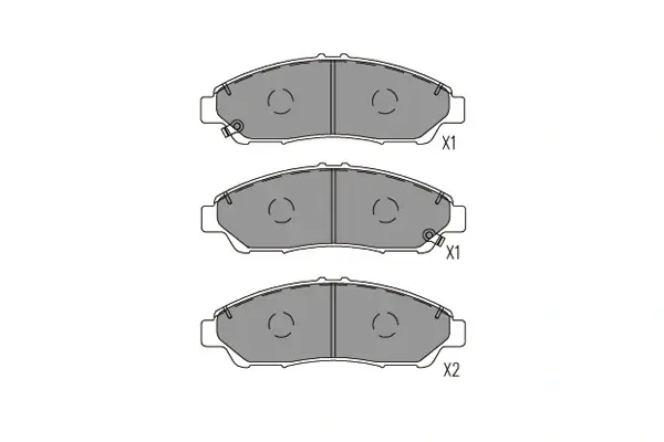 Комплект гальмівних колодок kavo parts KBP2071