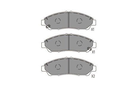 Комплект гальмівних колодок kavo parts KBP-2071 на Хонда Пилот