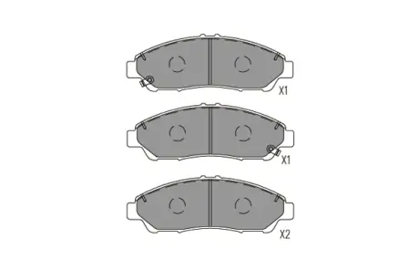 Комплект гальмівних колодок kavo parts KBP2071