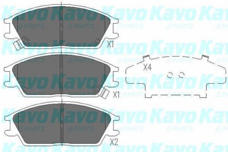 Комплект гальмівних колодок kavo parts KBP-3028