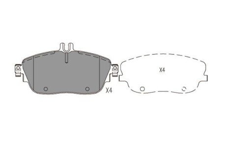 Комплект гальмівних колодок kavo parts KBP-6620 на Мерседес B-Class w242/w246