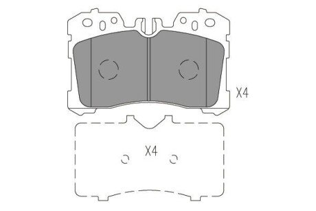 Комплект гальмівних колодок kavo parts KBP9150