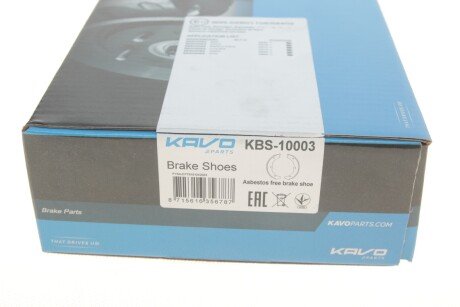 Комплект гальмівних колодок kavo parts KBS10003