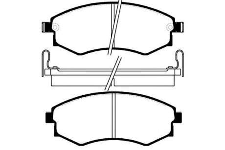 Передні тормозні (гальмівні) колодки kavo parts BP-3003