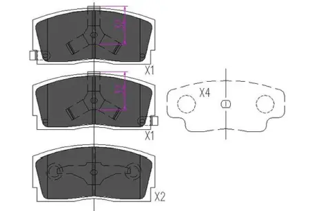 Передние тормозные колодки kavo parts KBP-1501