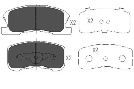 Передние тормозные колодки kavo parts KBP1508