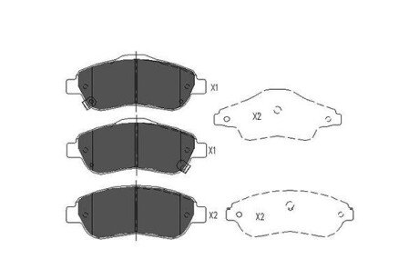 Передние тормозные колодки kavo parts KBP2041