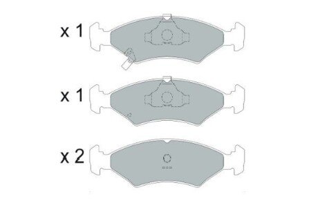 Передні тормозні (гальмівні) колодки kavo parts KBP-4026