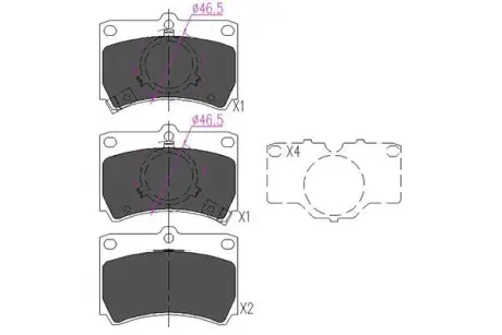 Передние тормозные колодки kavo parts KBP-4517