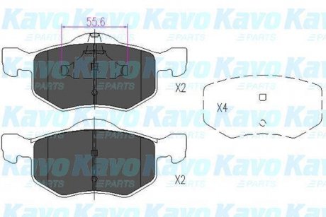 Передние тормозные колодки kavo parts KBP-4541