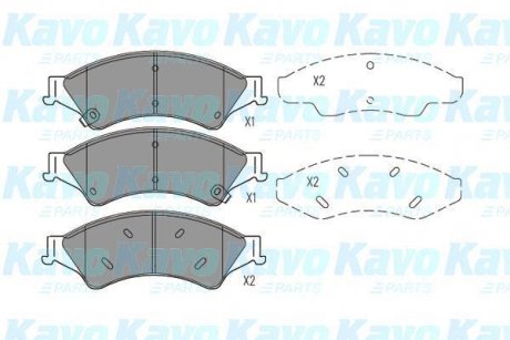 Передні тормозні (гальмівні) колодки kavo parts KBP4574