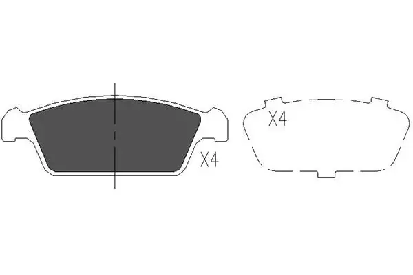 Передние тормозные колодки kavo parts KBP-8515