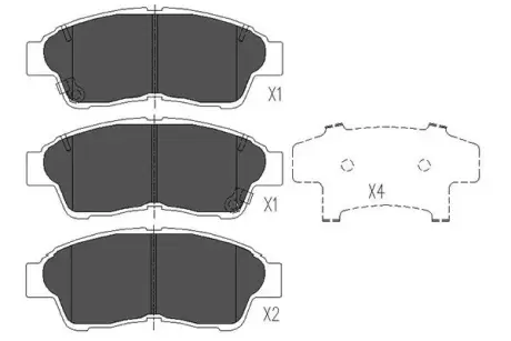 Передні тормозні (гальмівні) колодки Kavo parts KBP9005