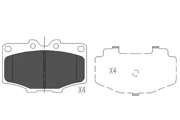 Передние тормозные колодки kavo parts KBP-9028
