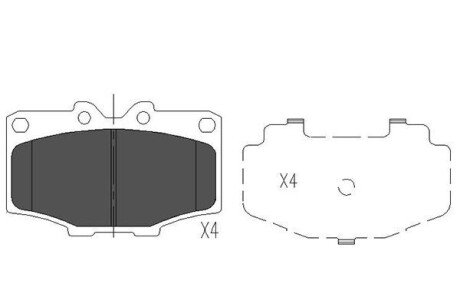 Передні тормозні (гальмівні) колодки kavo parts KBP-9028