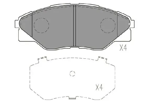Передні тормозні (гальмівні) колодки Kavo parts KBP9135 (фото 1)