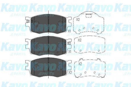 Передні тормозні (гальмівні) колодки kavo parts KBP-3022