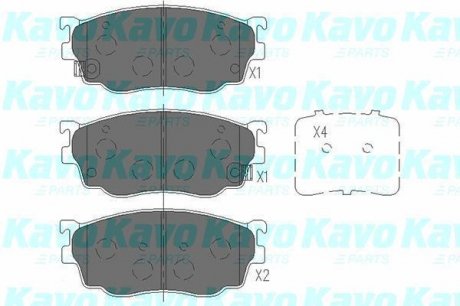 Передні тормозні (гальмівні) колодки kavo parts KBP-4509