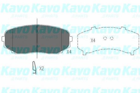 Передні тормозні (гальмівні) колодки kavo parts KBP-4558