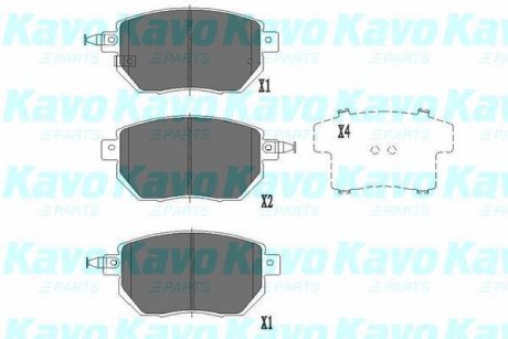 Передні тормозні (гальмівні) колодки kavo parts KBP-6573