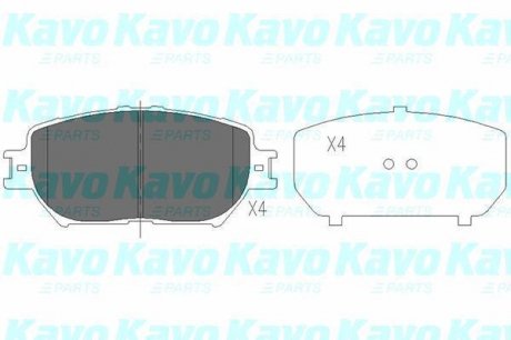 Передні тормозні (гальмівні) колодки kavo parts KBP-9070