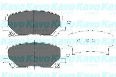 Передні тормозні (гальмівні) колодки kavo parts KBP-9080