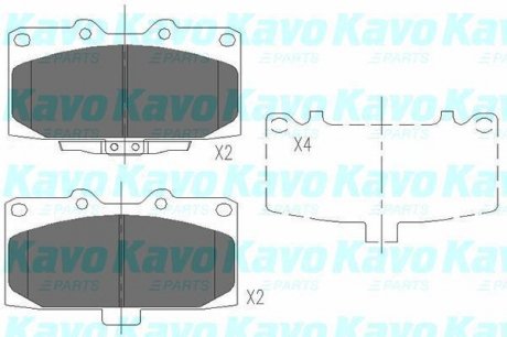 Передні тормозні (гальмівні) колодки kavo parts KBP-8003