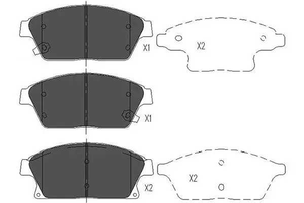 Тормозные колодки kavo parts KBP1014