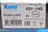 Тормозные колодки kavo parts KBP-2042