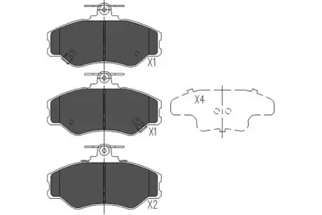 Тормозные колодки kavo parts KBP3002