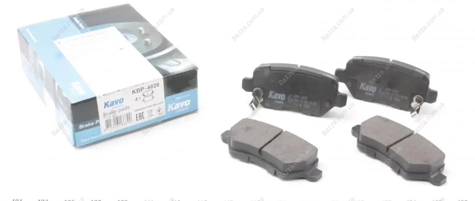 Тормозні (гальмівні) колодки Kavo parts KBP4020 (фото 1)