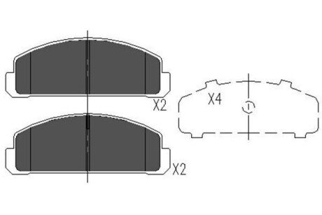 Тормозні (гальмівні) колодки kavo parts KBP4515 на Митсубиси Лансер