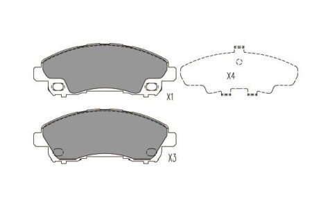 Тормозные колодки kavo parts KBP-5549