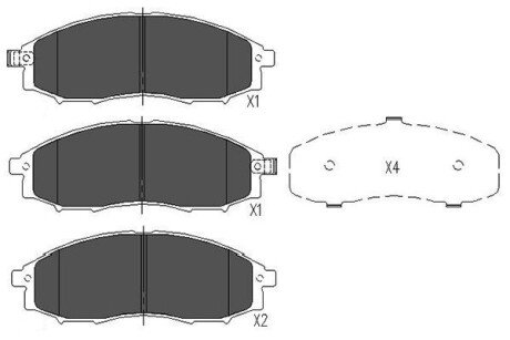 Тормозные колодки kavo parts KBP-6518