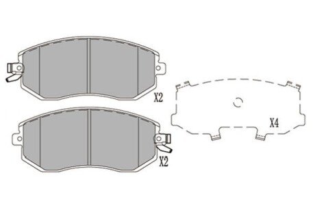 Тормозні (гальмівні) колодки kavo parts KBP-8025