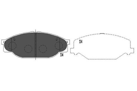 Тормозные колодки kavo parts KBP9039 на Тойота Хайс