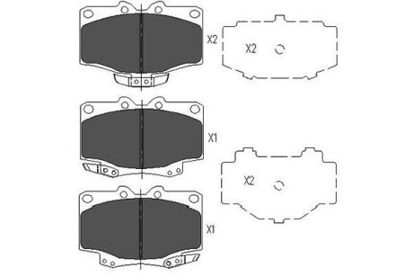 Тормозні (гальмівні) колодки kavo parts KBP-9048