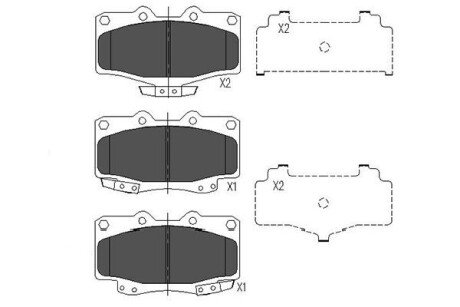 Тормозні (гальмівні) колодки kavo parts KBP-9054 на Мазда 929