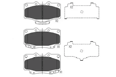 Тормозні (гальмівні) колодки kavo parts KBP9054 Мазда 929