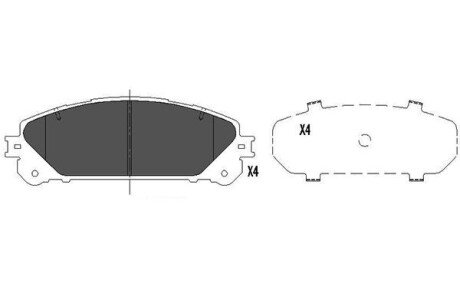 Тормозные колодки kavo parts KBP-9116 на Тойота Хайлендер