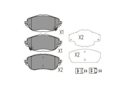 Тормозные колодки kavo parts KBP-9123