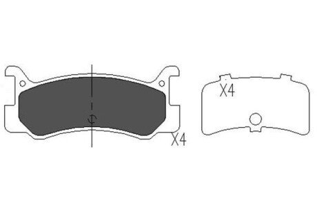 Задние тормозные колодки kavo parts KBP-4535 на Мазда 323 bf