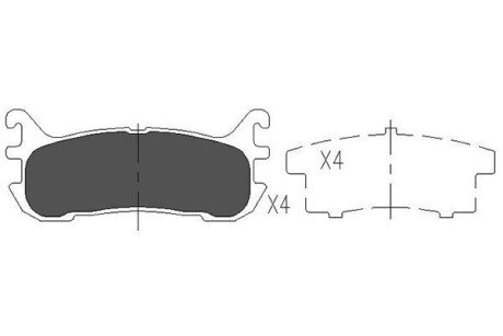 Задние тормозные колодки kavo parts KBP-4540