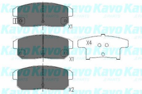 Задні тормозні (гальмівні) колодки kavo parts KBP-4547