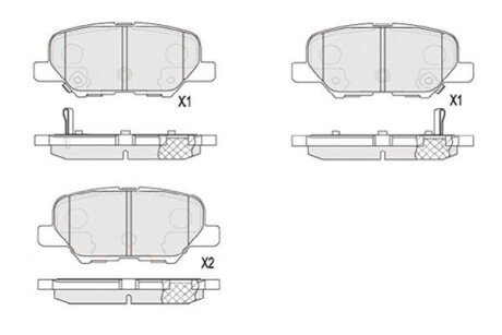 Задние тормозные колодки kavo parts KBP-5551 на Митсубиси ASX