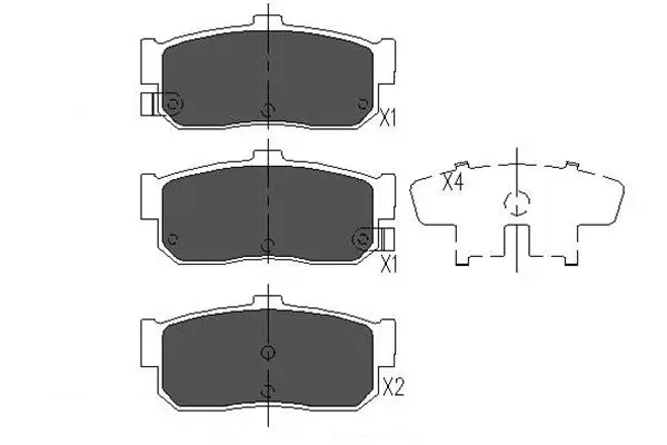 Задние тормозные колодки kavo parts KBP-6512